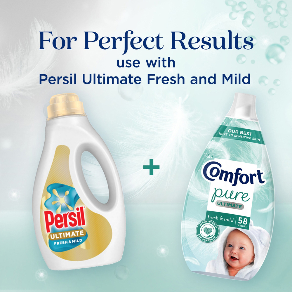 Comfort Pure Ultimate Fresh and Mild Ultra Concentrated Fabric Conditioner 58 Washes 870ml 6 Pack Image 7