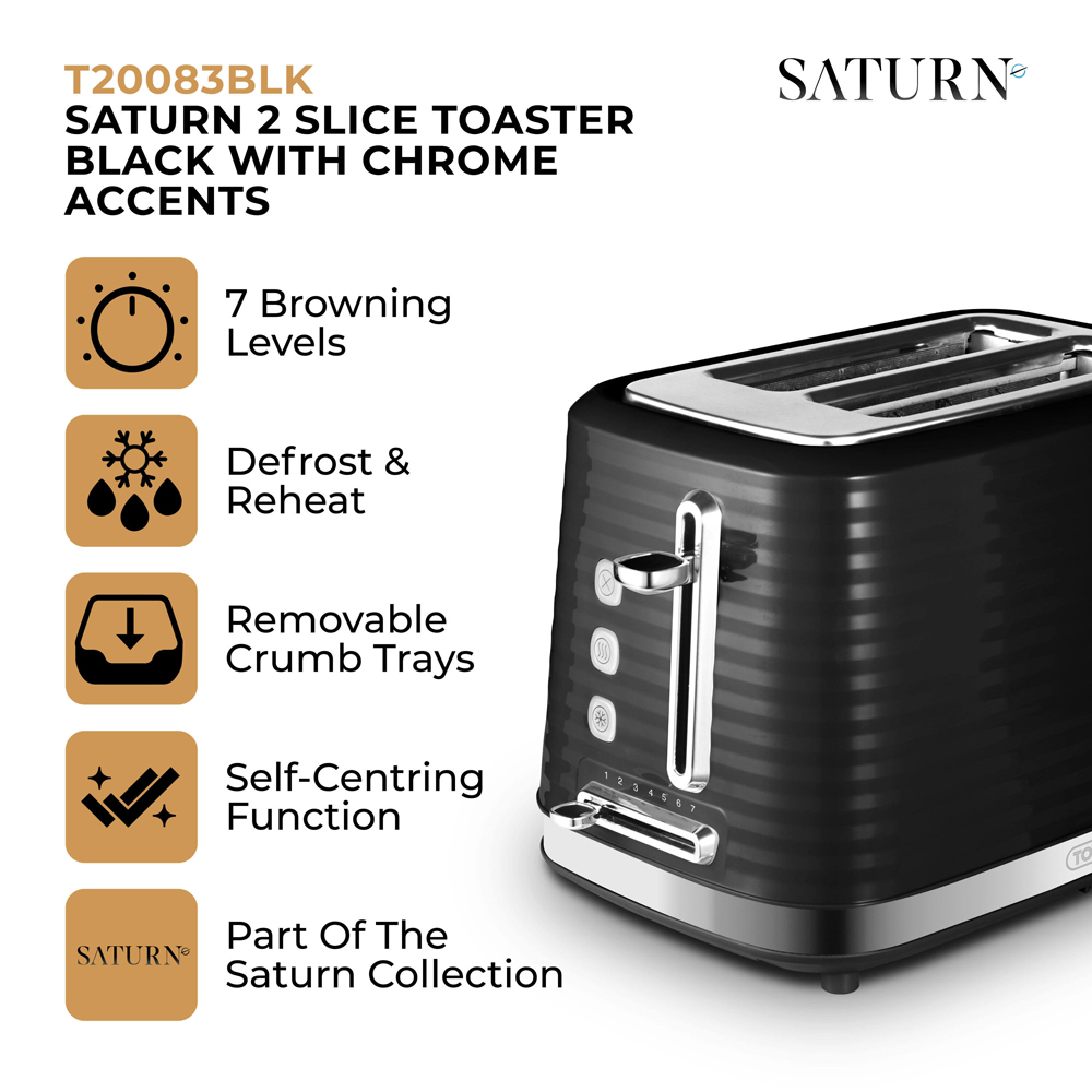 Tower Saturn EEJB329 2 Slice Toaster and 1.7L Kettle Set Image 7