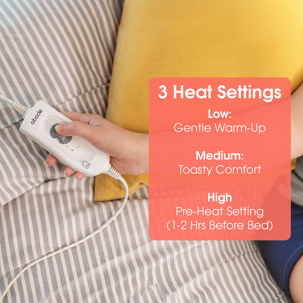 Abode AESB1001 White Single Electric Underblanket 70 x 150cm Image 5