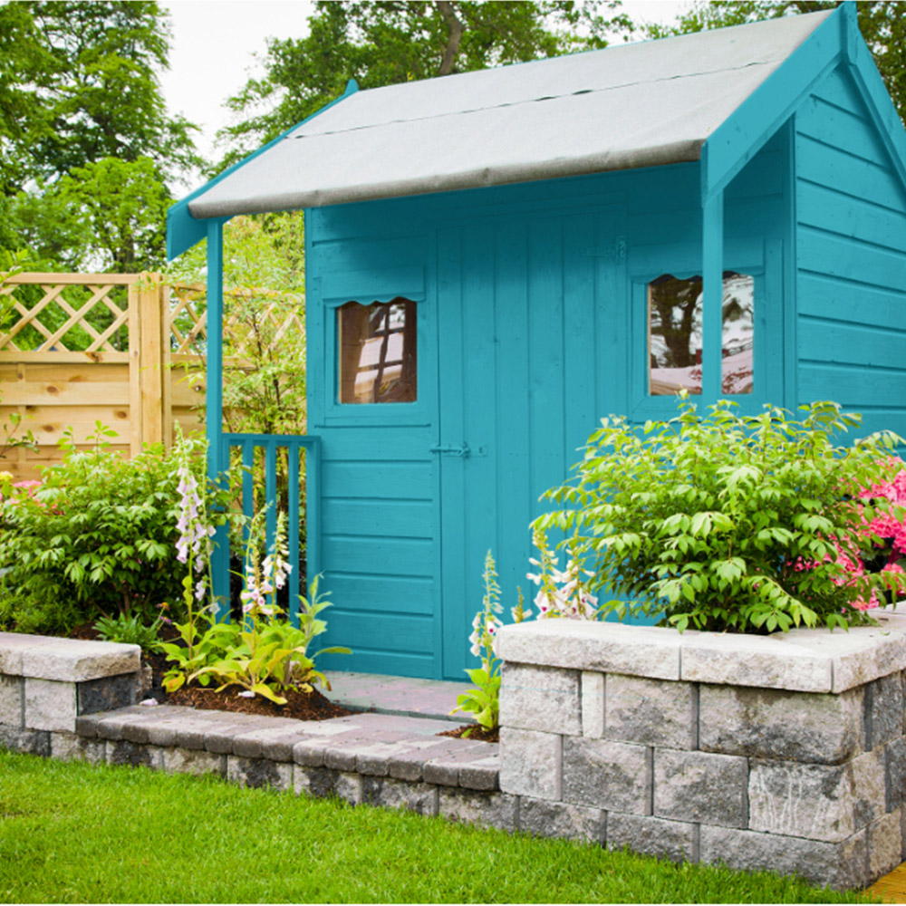 Johnstone's Woodcare Lagoon Splash Garden Colours Paint 1L Image 4