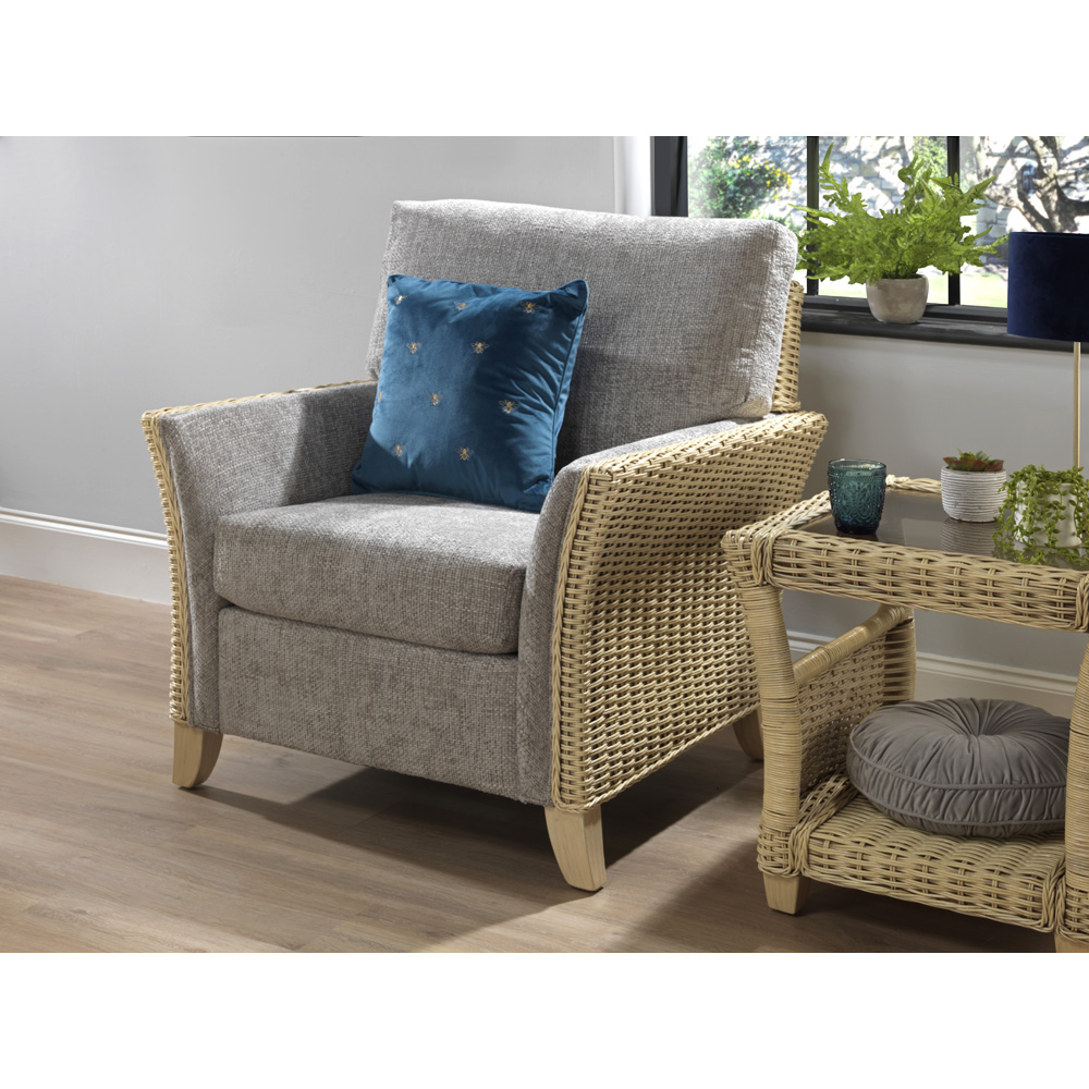 Desser Arlington 5 Seater Grey Fabric Sofa Set Image 4