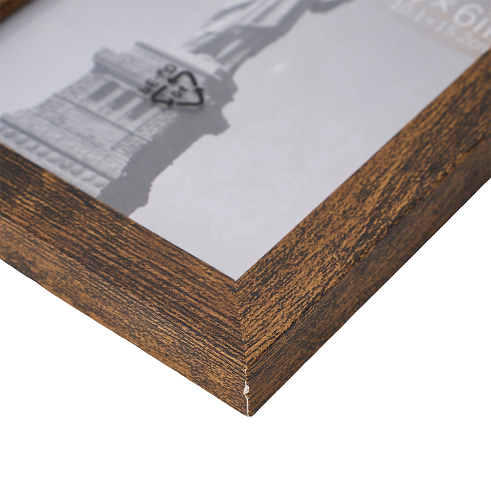 Living and Home Dark Walnut Wood Grain Photo Frame 4 x 6 inch 5 Pack Image 6