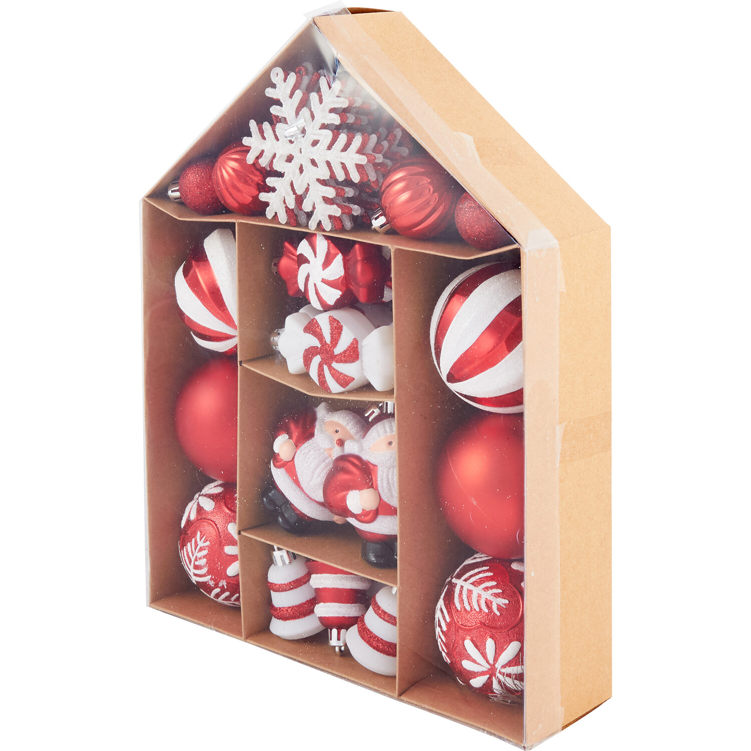 Pack of 40 Candy Cane Lane Baubles - Red Image 2