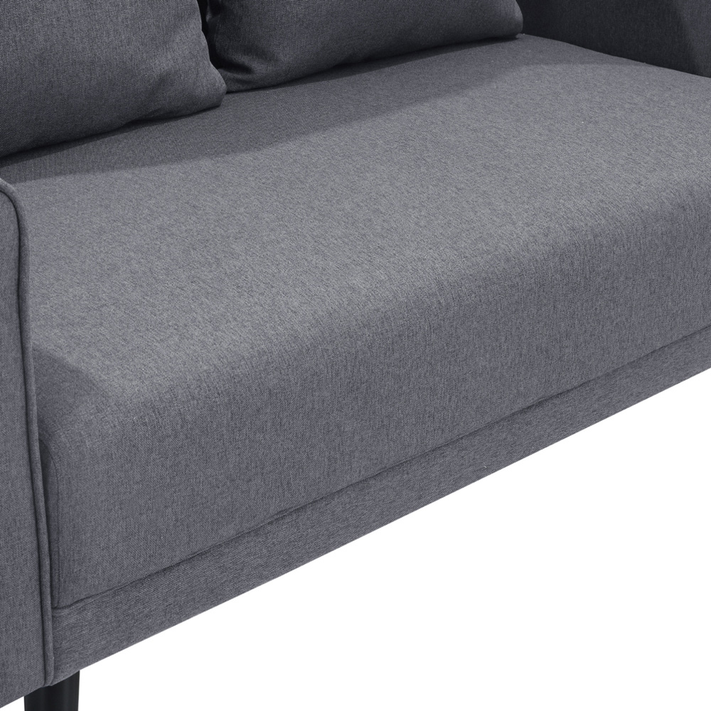 Living and Home 2 Seater Grey Loveseat Sofa Image 5