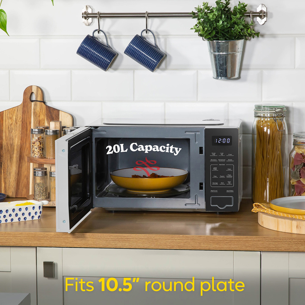 Russell Hobbs RHMT2005S Silver 20L Compact Touch Control Digital Microwave 700W Image 5