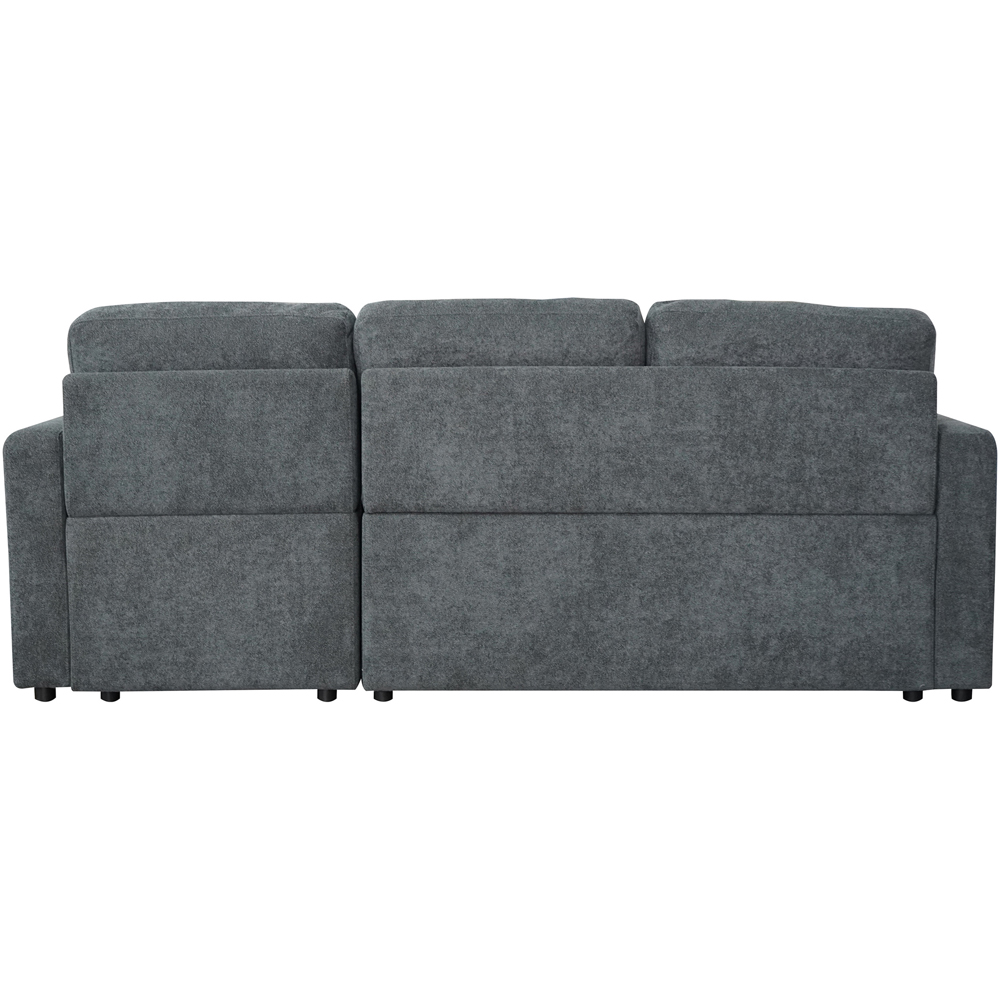 Aspire Nexis 3 Seater Charcoal Right Hand Chaise Corner Sofa Bed Image 7