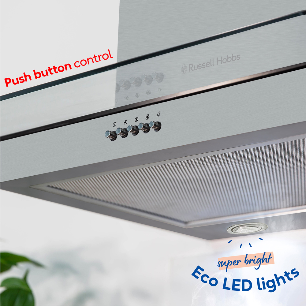 Russell Hobbs RHFGCH901SS Stainless Steel 90cm Cooker Hood Image 6