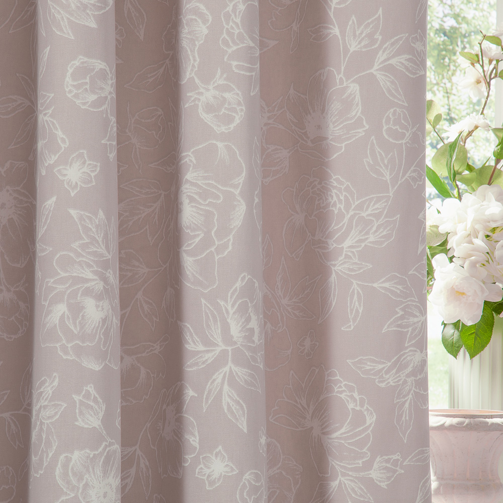 Wylder Nature Bella Floral Lined Eyelet Curtains Natural 229 x 229cm Image 4