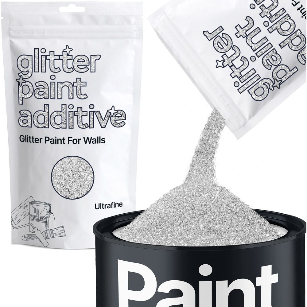 Hemway Silver Ultrafine Interior and Exterior Paint Glitter Additive 100g Image 2