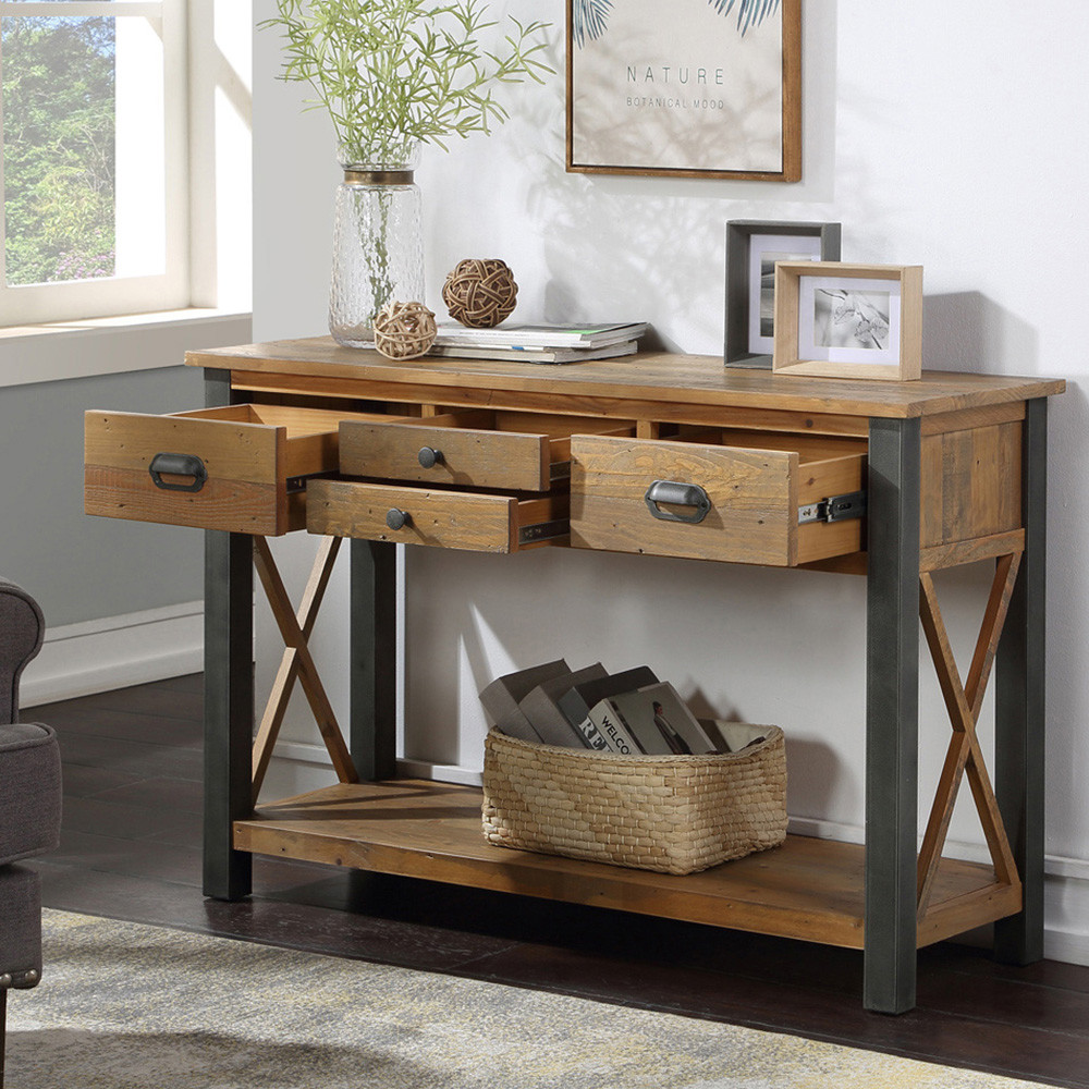 Baumhaus Urban Elegance 4 Drawer Console Table Image 3