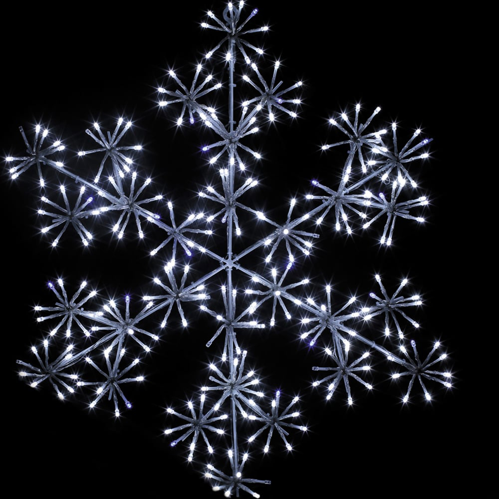 The Christmas Workshop 300 LED White Starburst Snowflake 60cm Image 3
