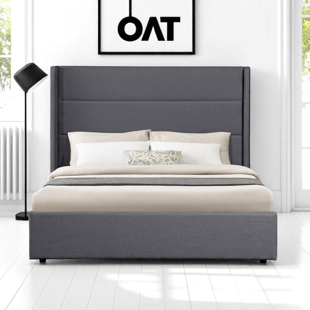 Wilmslow Double Charcoal Grey Ottoman Bed Image 7