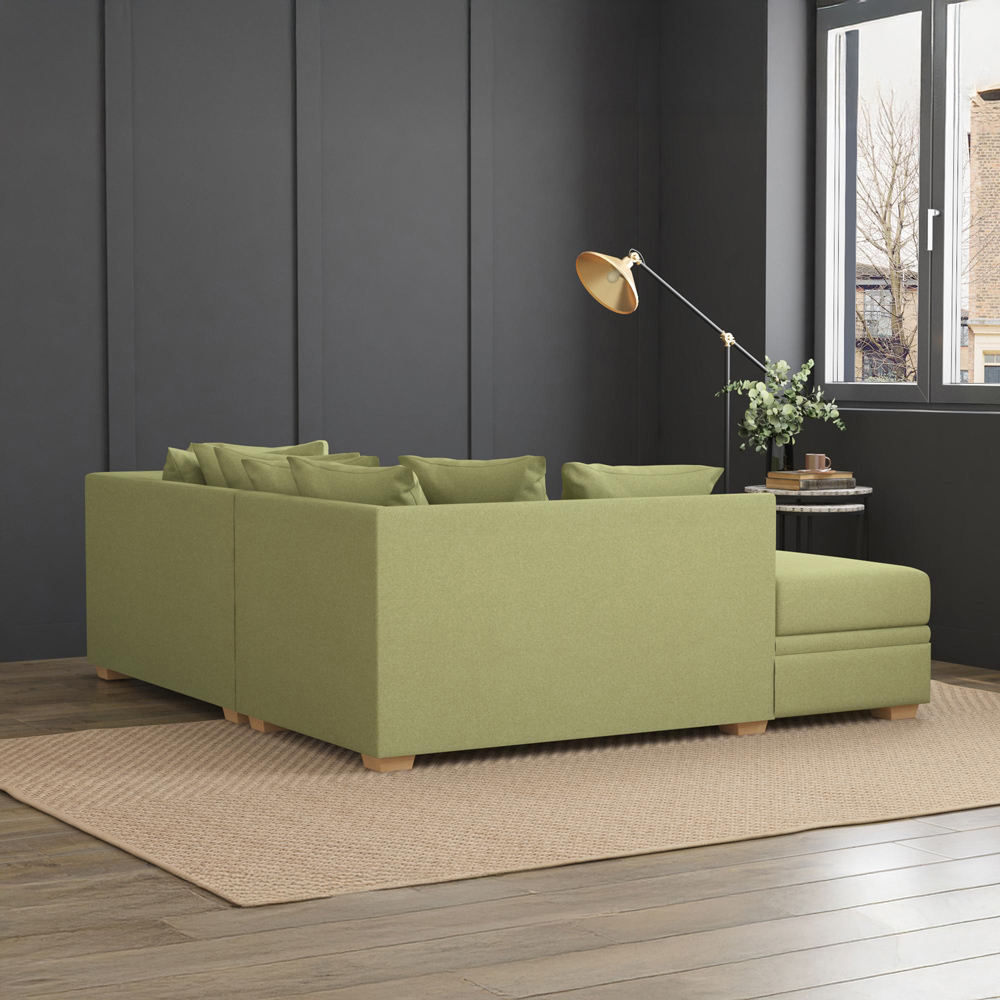 Modo 3 Seater Venice Olive Left Hand Scatter Back L-Shape Corner Sofa Image 8