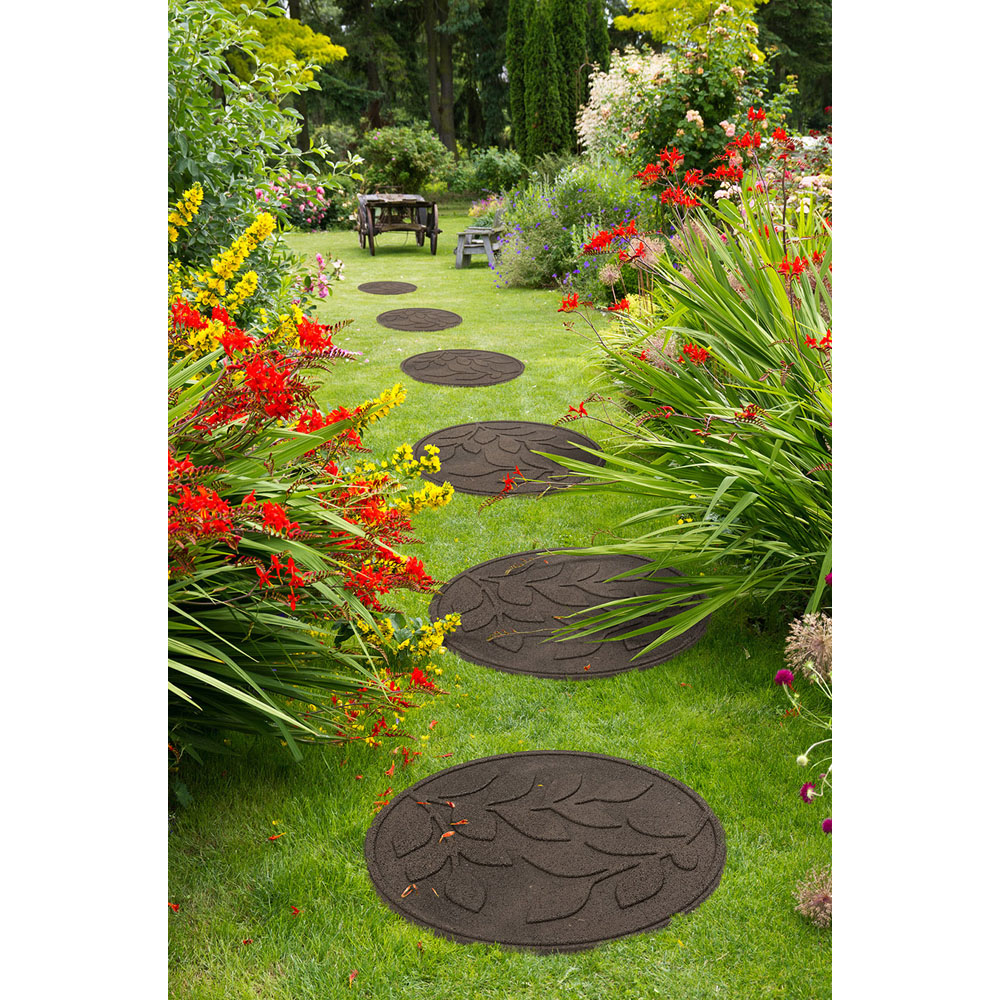 Primeur 46cm Earth Leaves Reversible Stepping Stone 4 Pack Image 4
