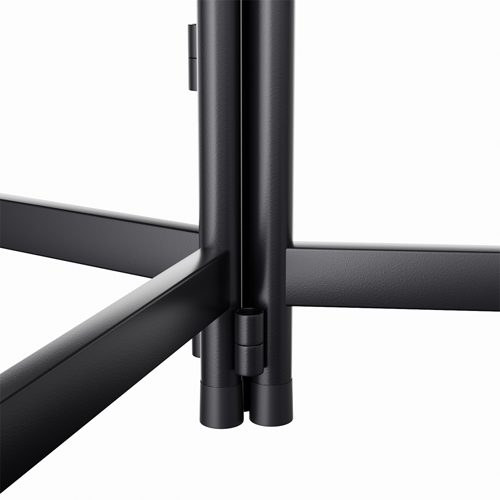 Living and Home Black 7-Tier Freestanding Foldable Metal Plant Stand Image 3