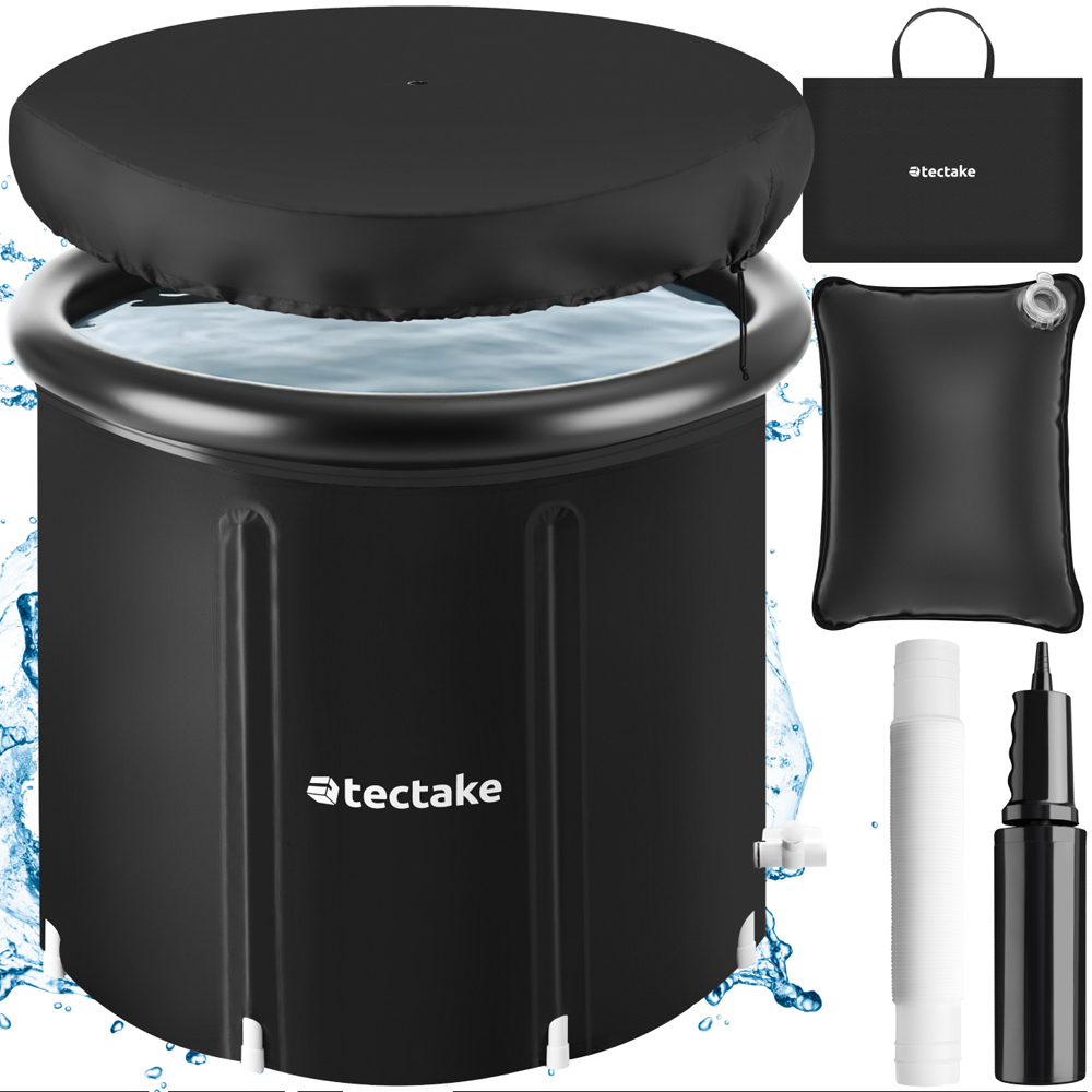 tectake Helsinki Foldable Triple Insulated Portable Ice Bath Barrel with Pump 440L Image 2