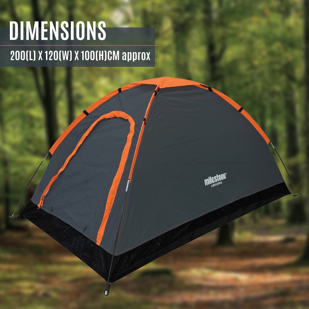 Milestone Camping Festival Dome Tent Charcoal Image 9