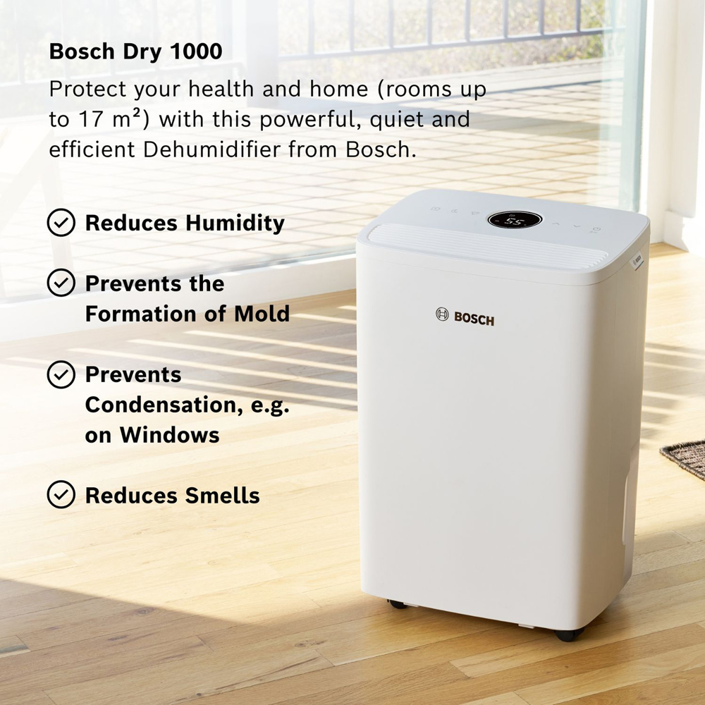Bosch Dry 1000 Dehumidifier with 2-in-1 Filter 10L Image 5