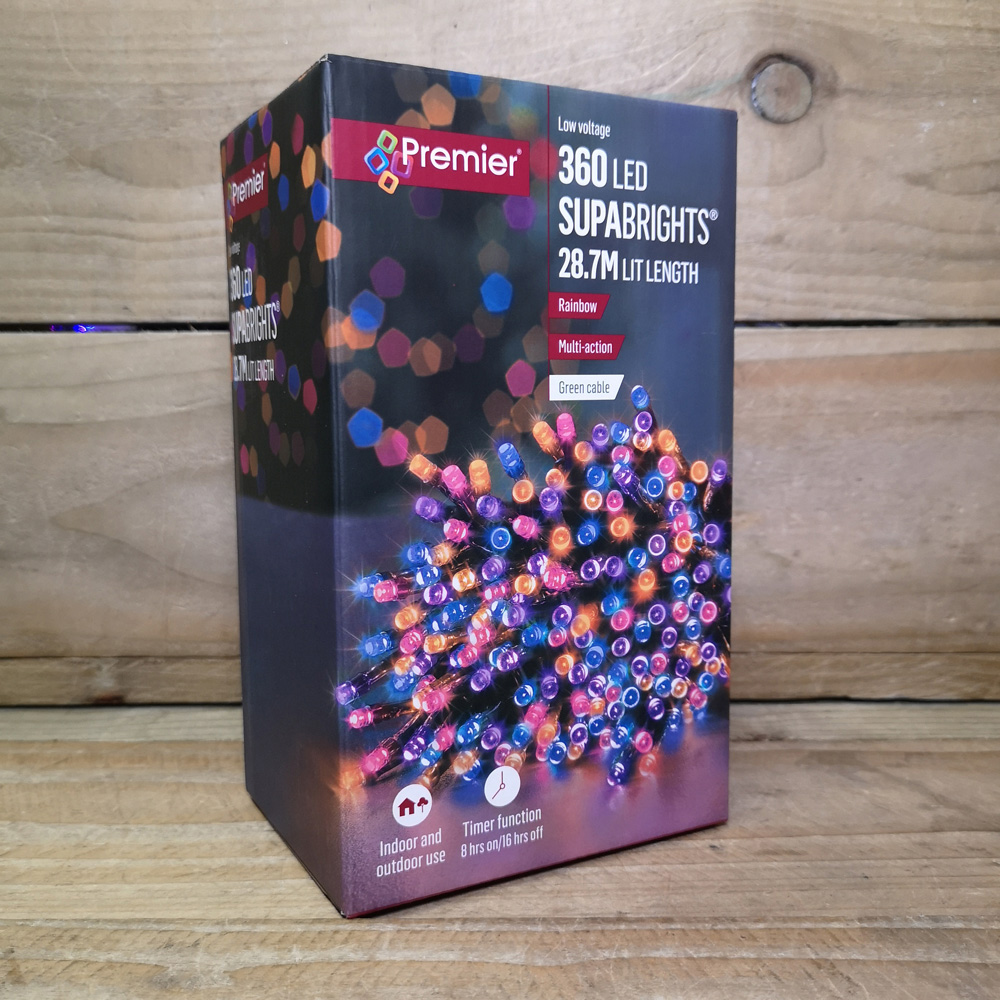 Premier SupaBrights 360 Rainbow LED Multi-Function Christmas String Light 28.7m Image 8