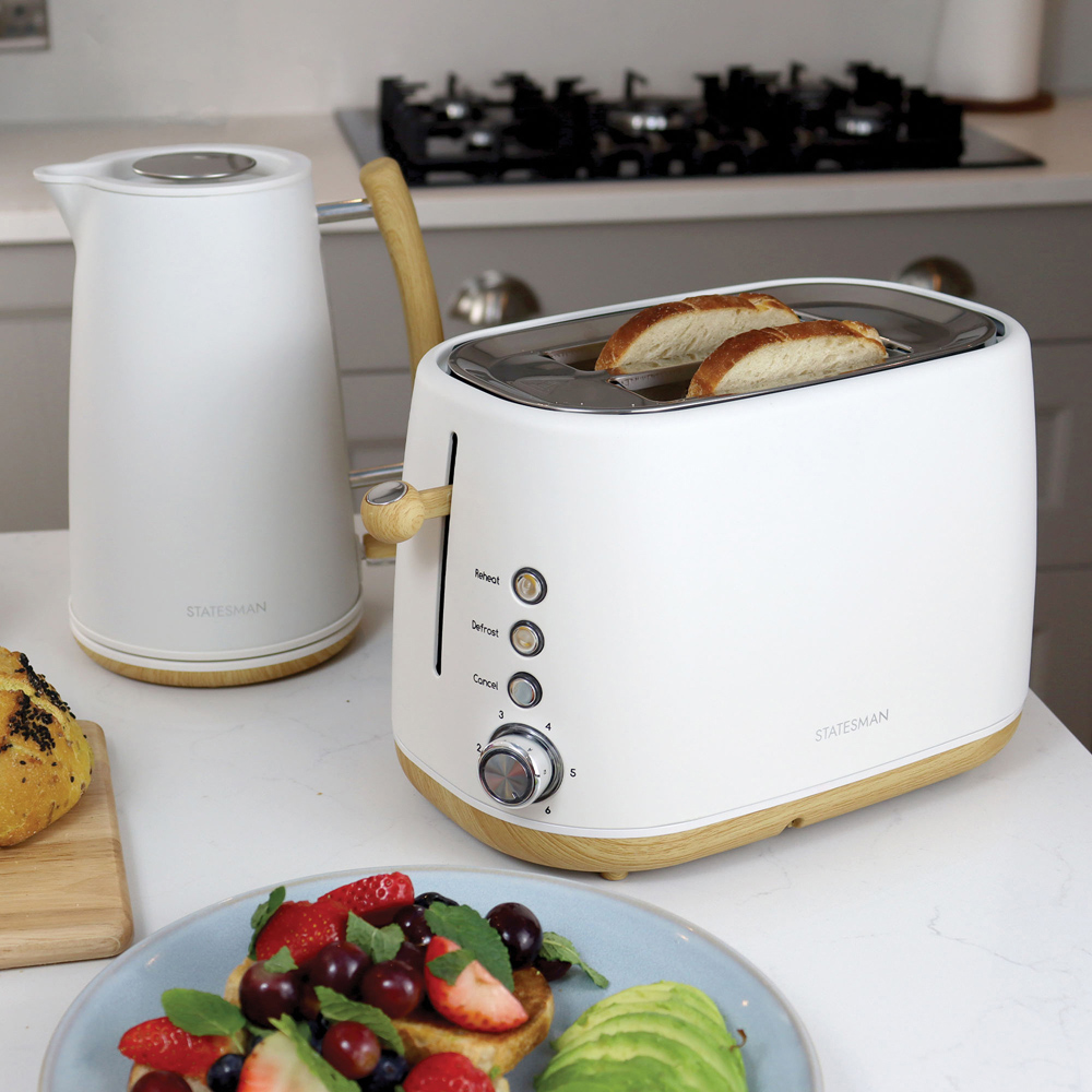 Statesman SKT05090CR Cream Scandi Design 2 Slice Toaster 900W Image 7