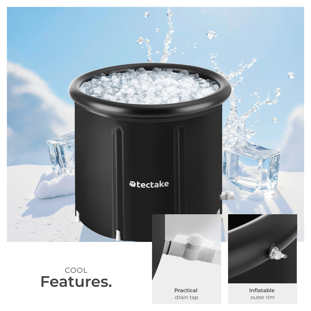 tectake Helsinki Foldable Triple Insulated Portable Ice Bath Barrel with Pump 320L Image 4