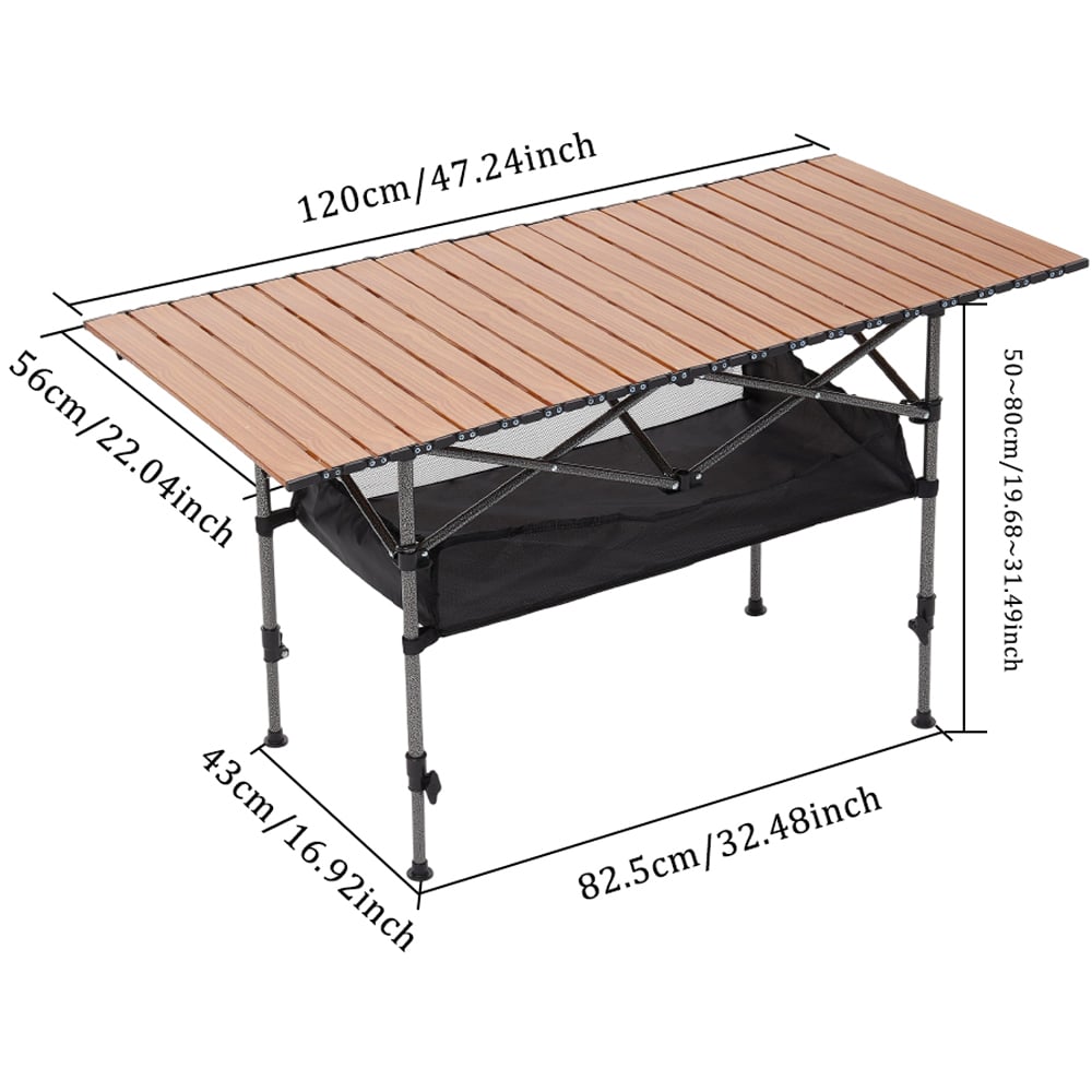 Living and Home Portable Folding Camping Table Image 8