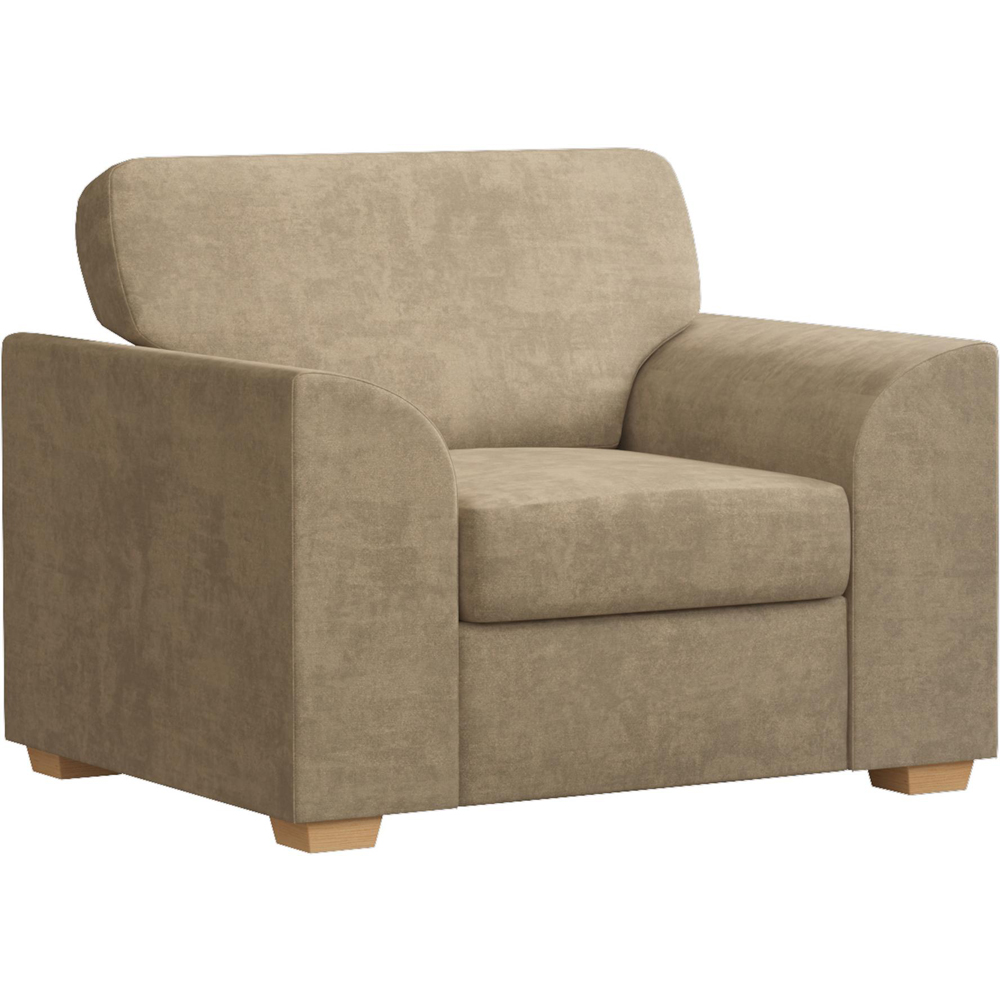 Modo Mink Plush Velvet Fixed Back Armchair Image 2