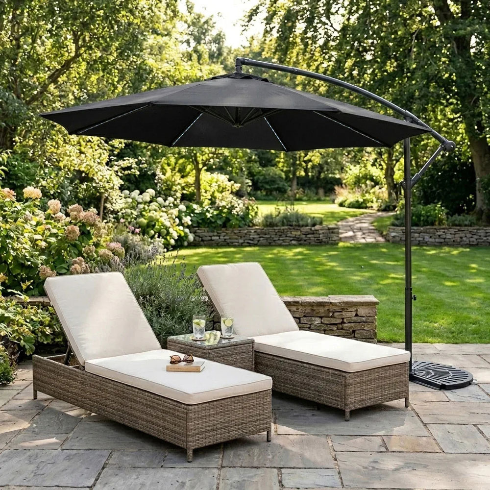 MonsterShop 2 Piece Fan Shaped Cantilever Parasol Base Image 4