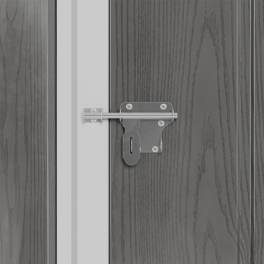 Living and Home 3 x 3ft Grey Metal Garden Storage Shed Image 3