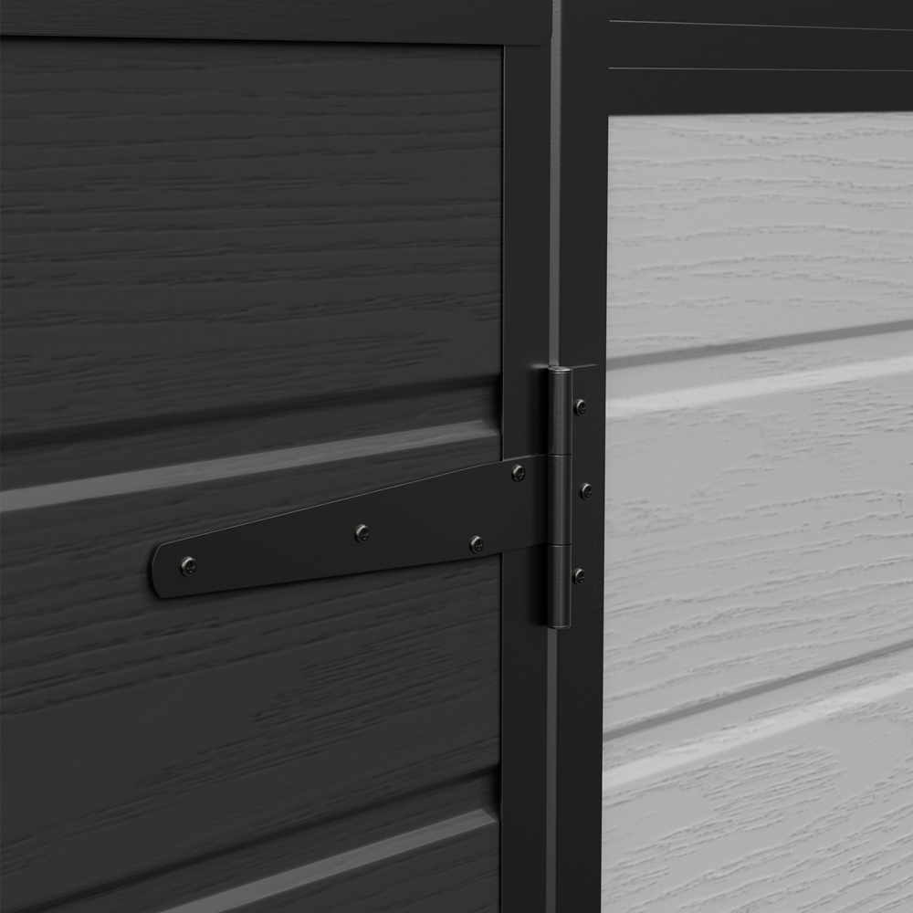 Living and Home 6 x 6ft Plastic Pent Garden Storage Shed with Window Image 3
