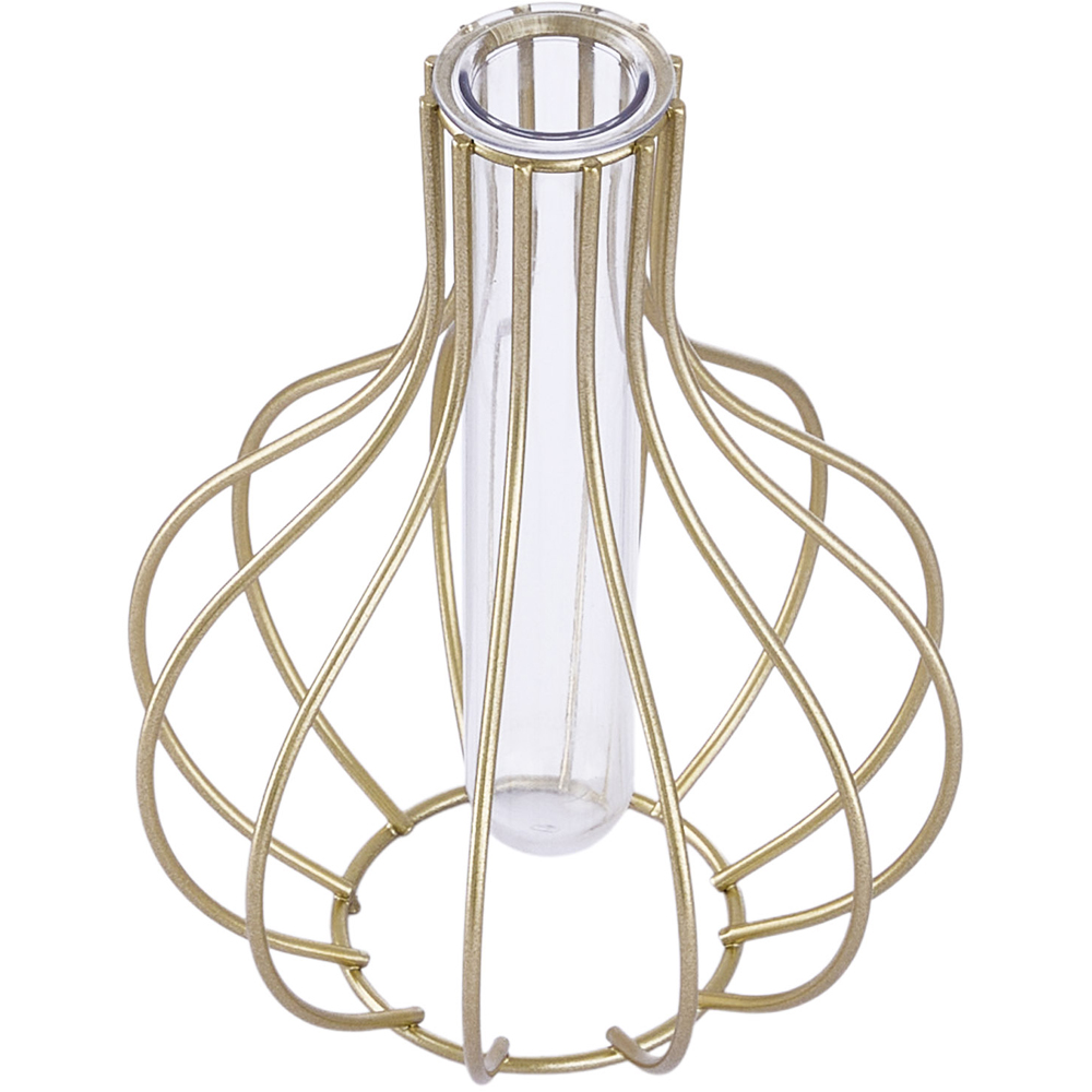 Living and Home Single Tube Gold Iron Frame Hydroponic Plant Propagation Station Image 3