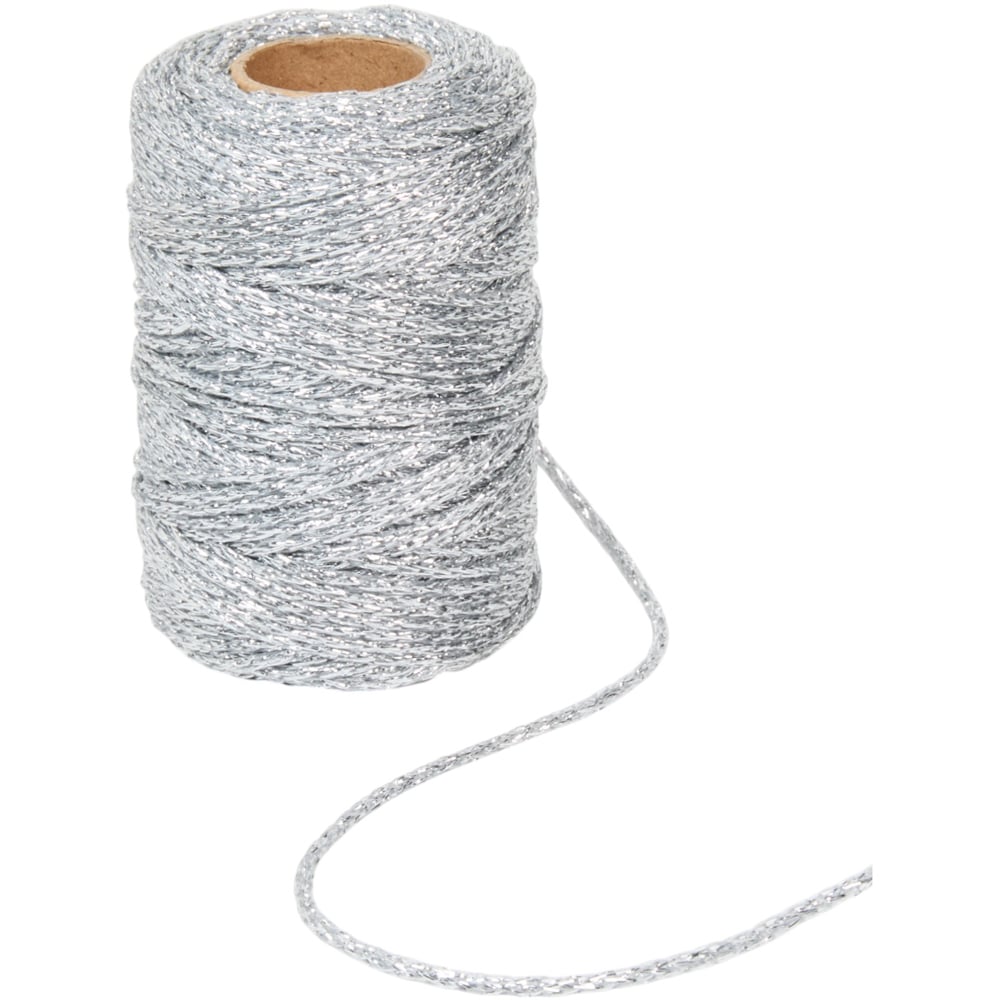 Soft Macrame Cotton Wool Silver Image 2