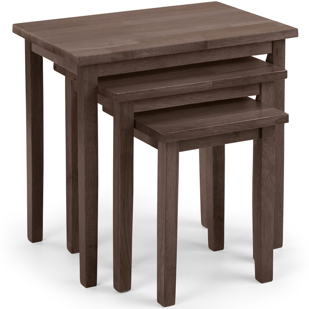 Julian Bowen Cleo Walnut Nest of Tables Set of 3 Image 2