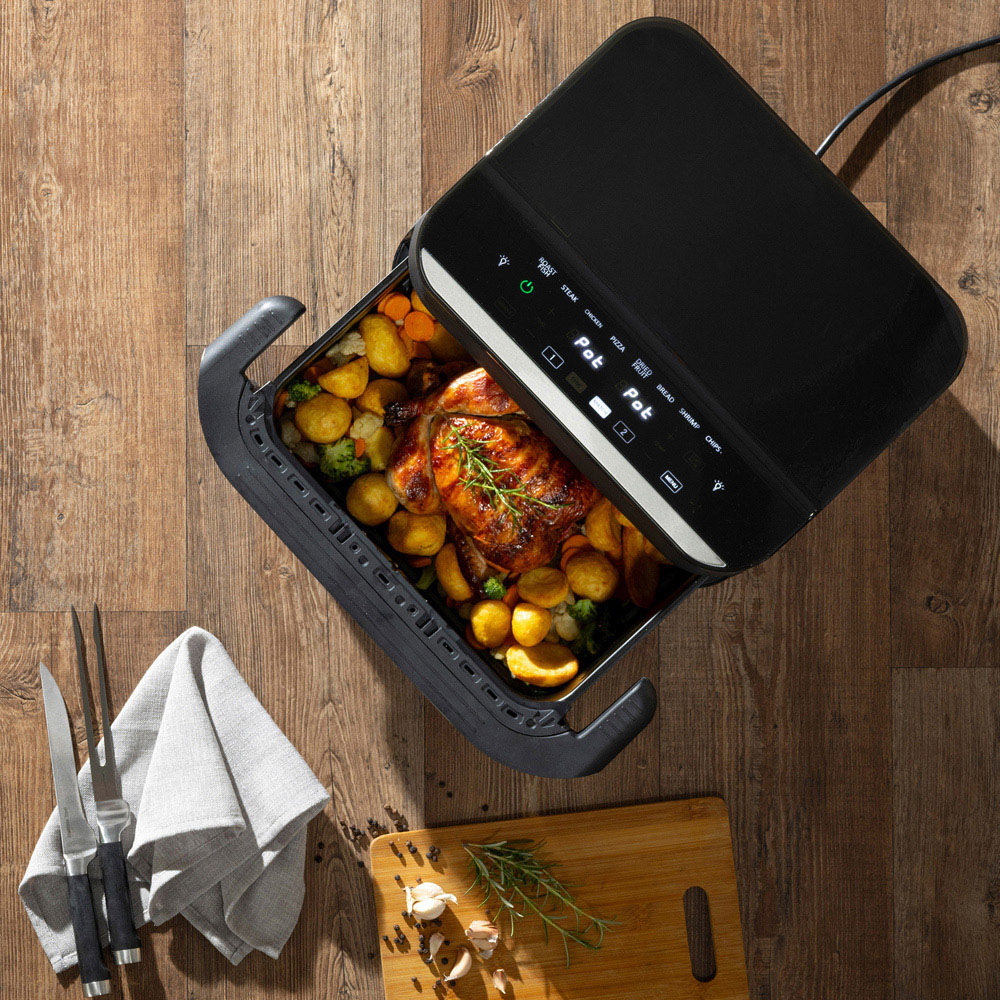 Daewoo SDA2757 MegaDraw 10L Air Fryer with Window and Divider Image 3