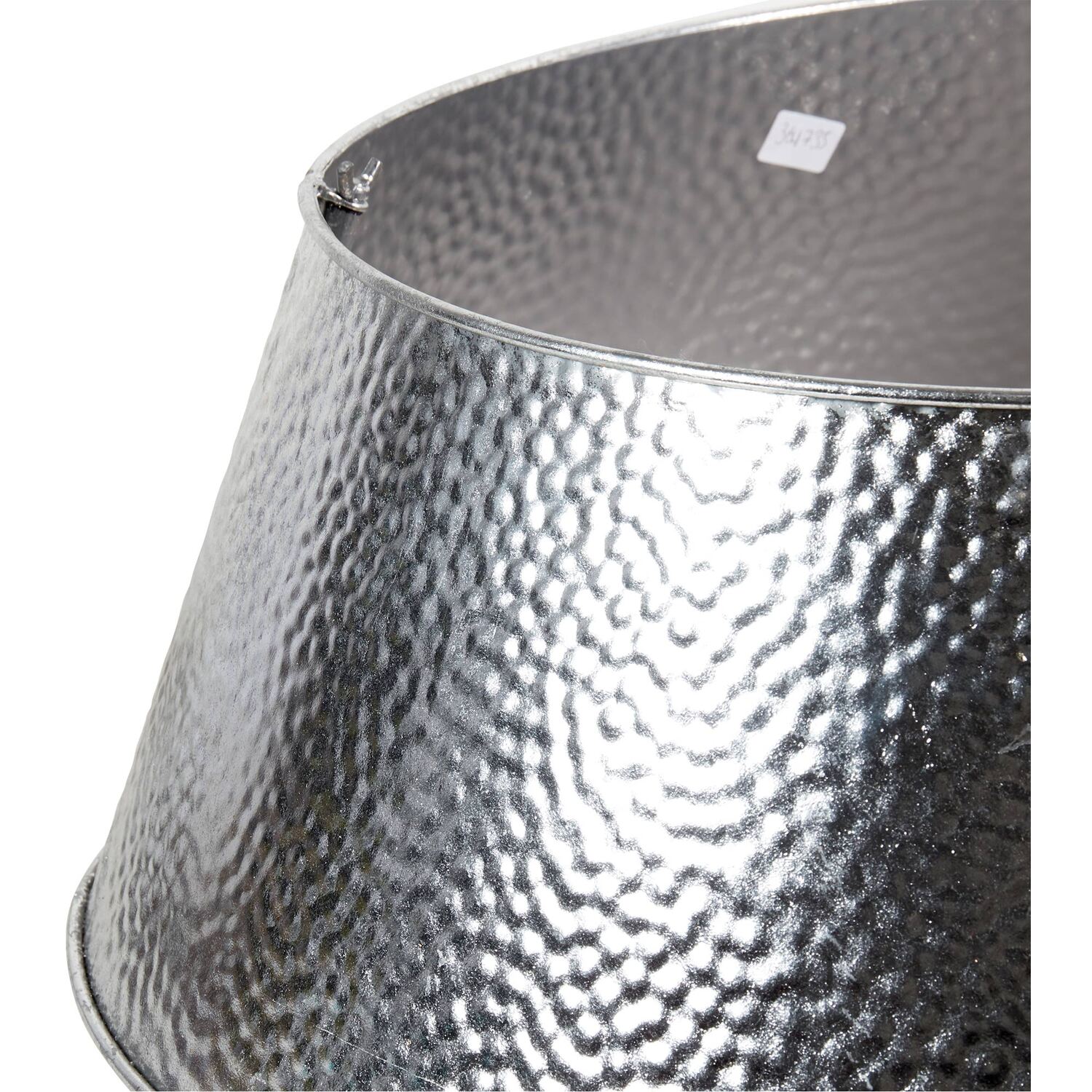 Hammered Metal Tree Skirt - Silver Image 2