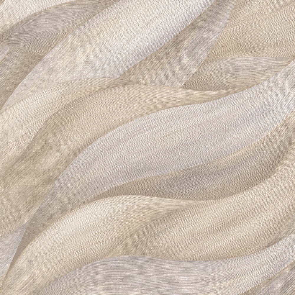Erismann Leaf Waves Natural and Beige Wallpaper Image 1