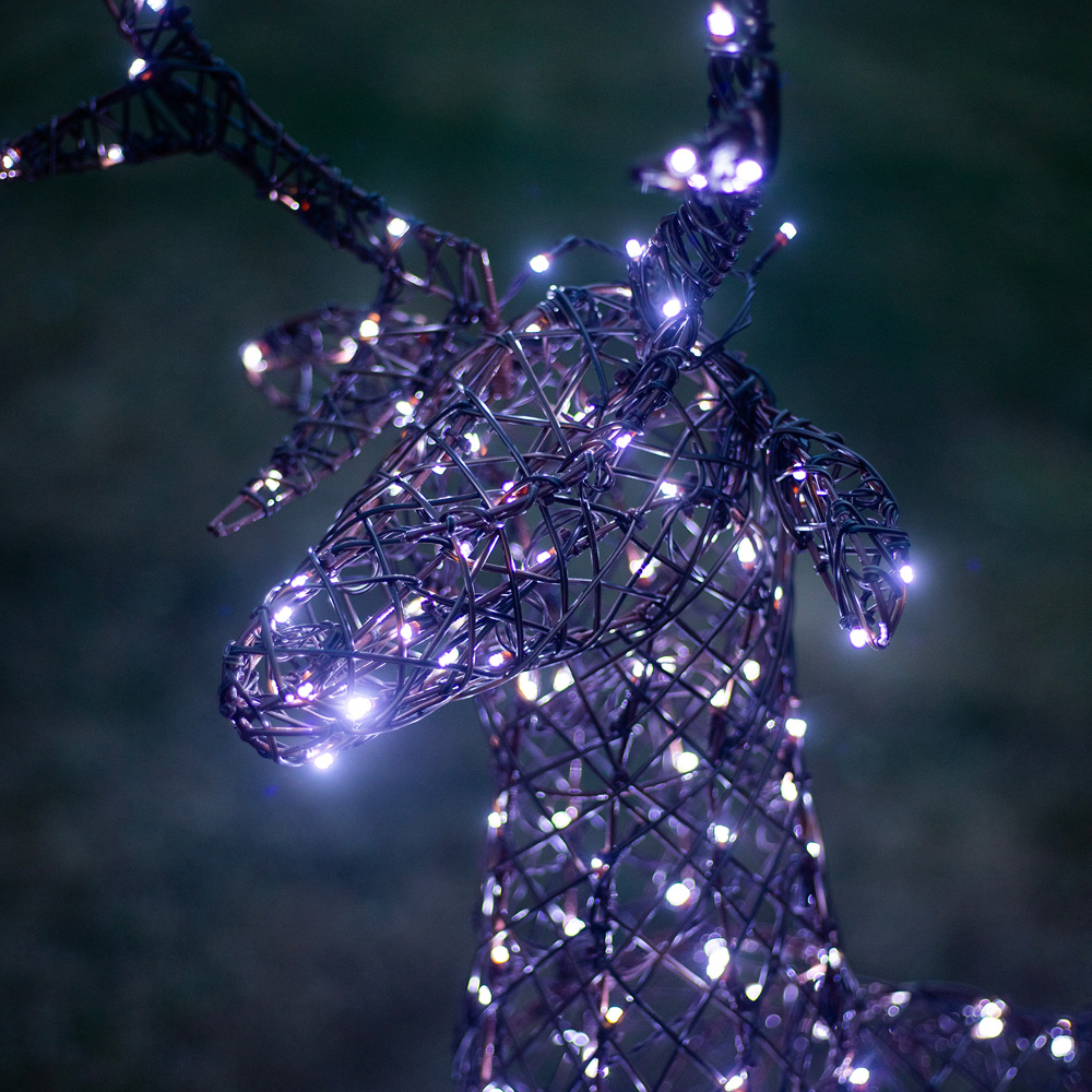 The Christmas Centre 330 LED Soft Acrylic Light-Up Stag Reindeer 4.5ft Image 4