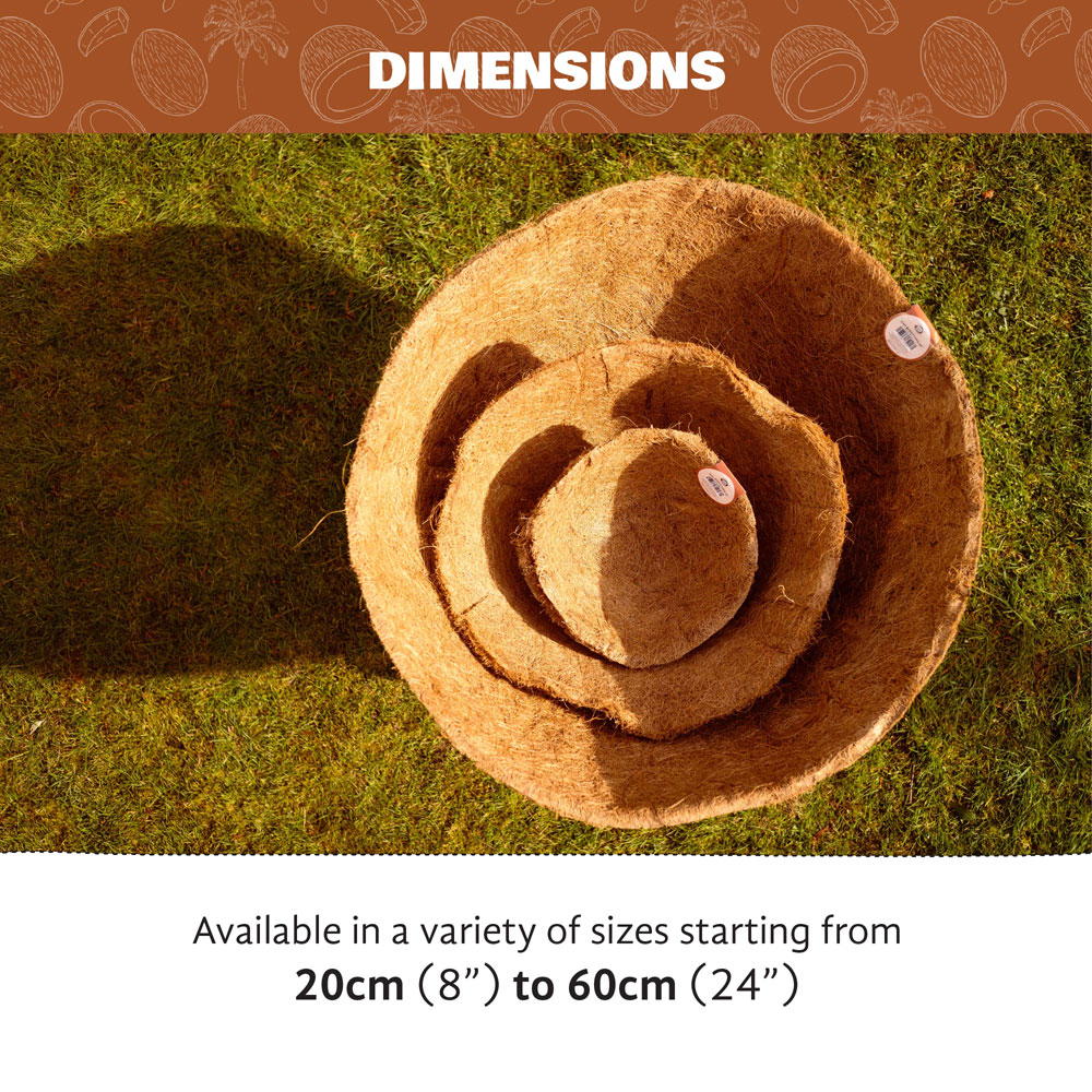 Coco & Coir Coco Basket Liner 25cm Image 6
