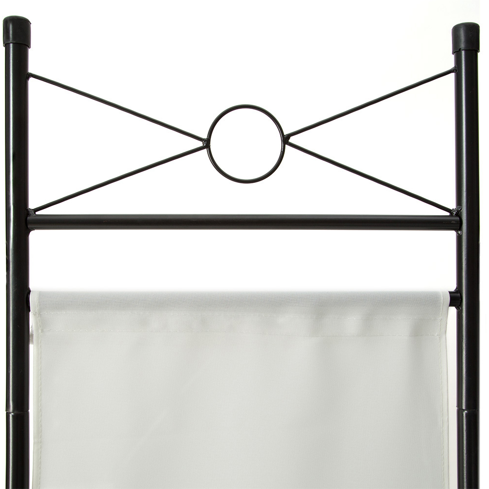tectake 4 Section White Room Divider Screen 180 x 160cm 2 Pack Image 4