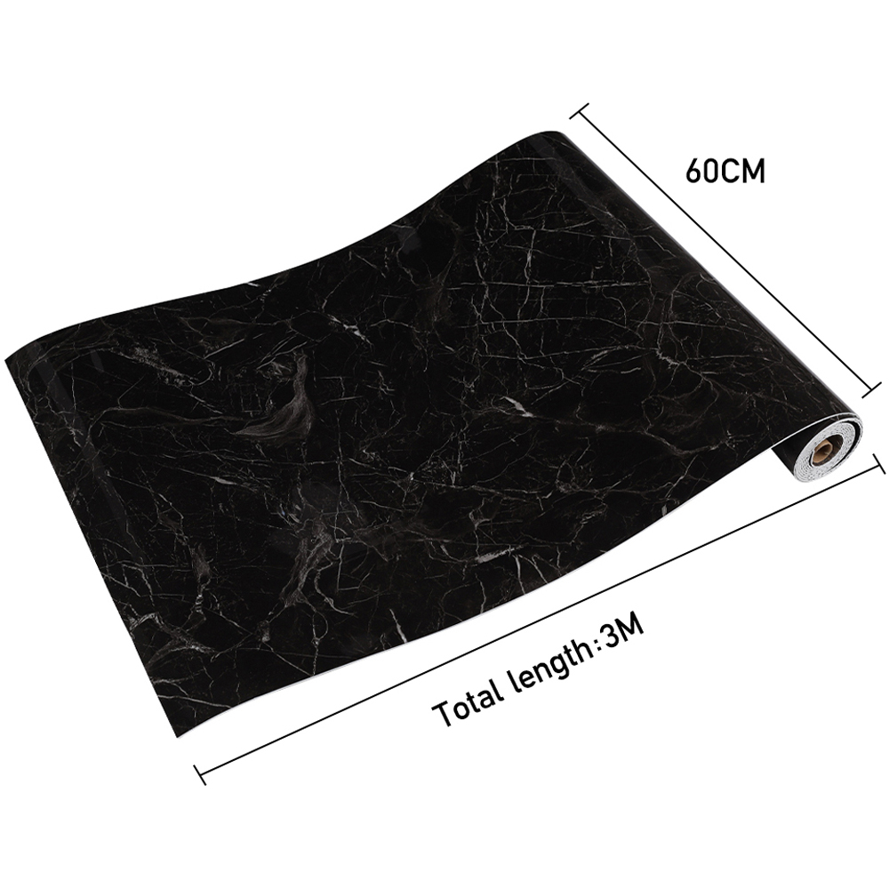 Living and Home Realistic Marble Black Wallpaper Image 9