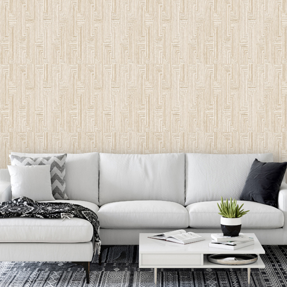 Design ID Retro String Motif Beige Wallpaper Image 2