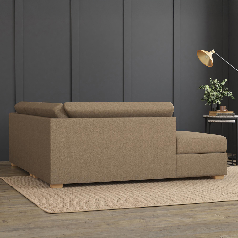 Modo 3 Seater Venice Nutmeg Left Hand Fixed Back L-Shape Corner Sofa Image 8