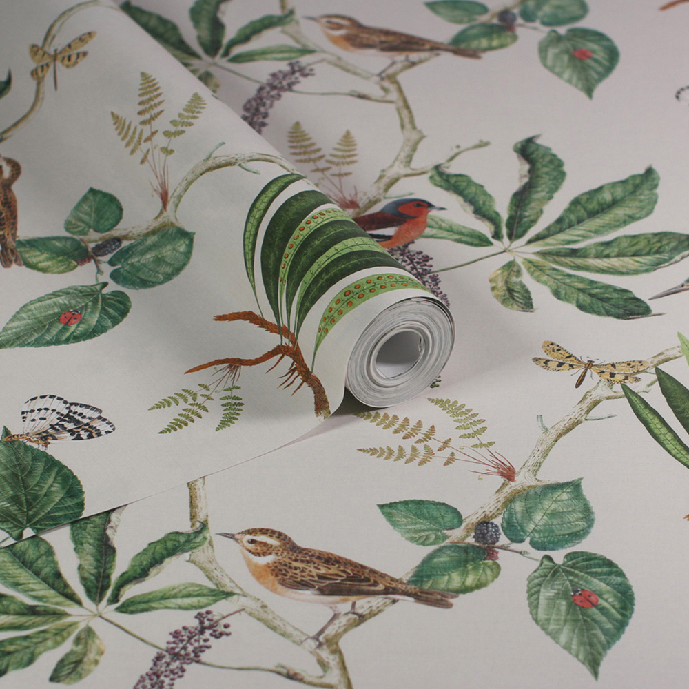 Esselle Home Hill Top Garden Cotton and Green Wallpaper Image 2