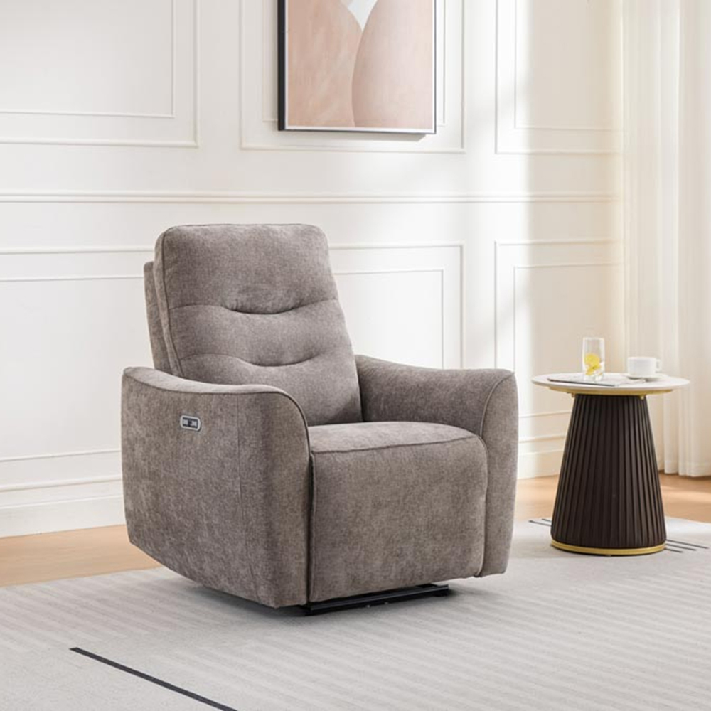 Midtown Stone Fabric Recliner Chair Image 8