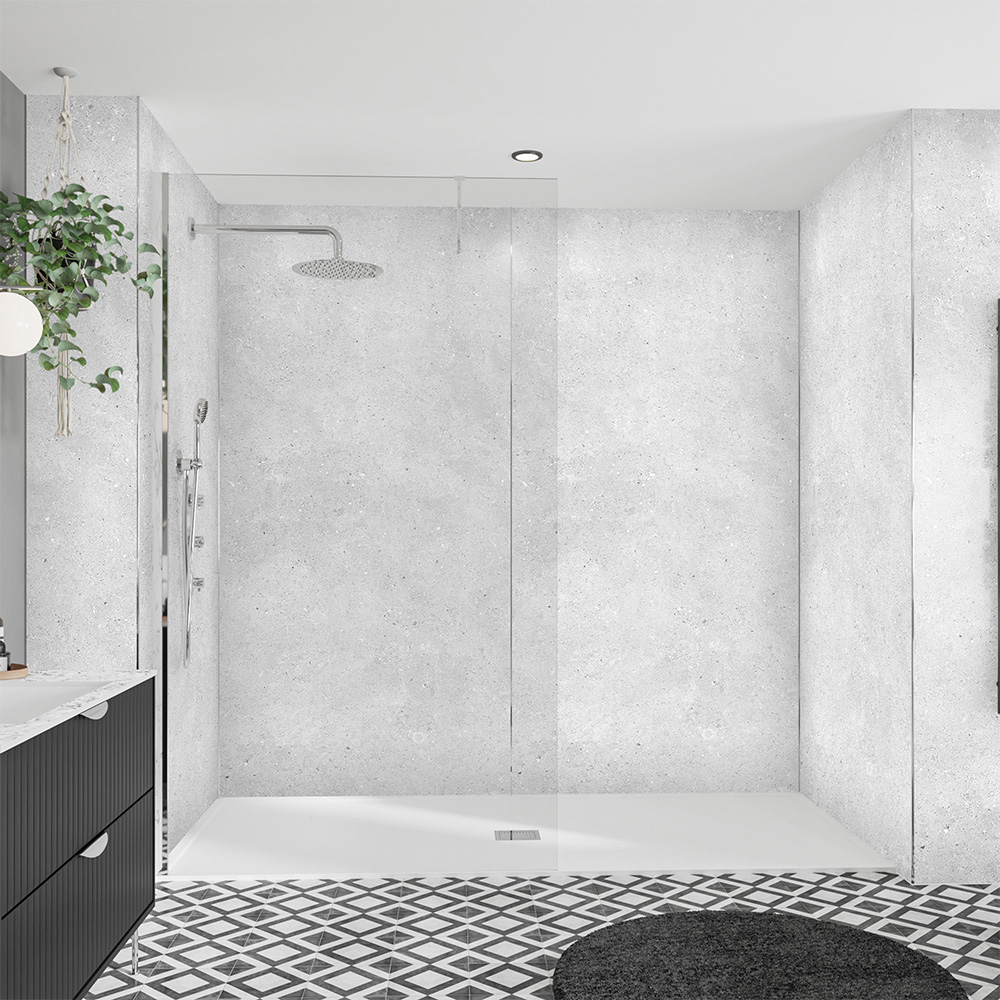 Wetwall Alloy Fossil Stone Shower Wall Panel 600mm Image 1