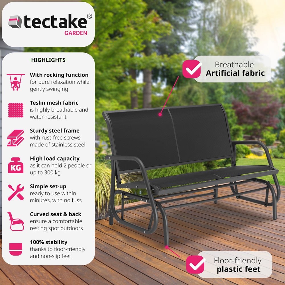 tectake Greta 2 Seater Swing Bench Image 6