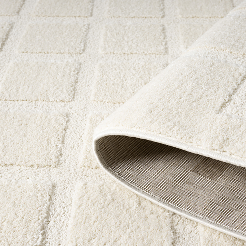 Desire Rugs Aya Cream Embossed Cube Rug 60 x 220cm Image 4