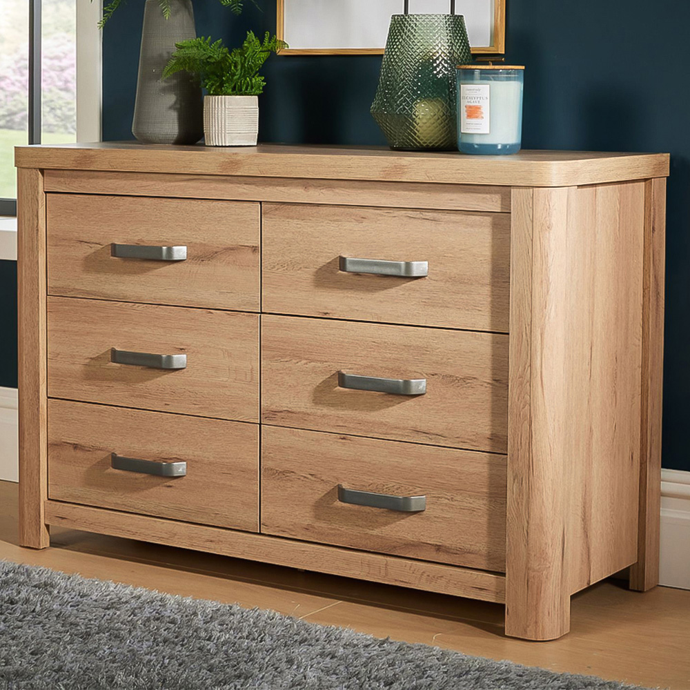 Home Source Huntingdon 6 Drawer Chest of Drawers Image 1