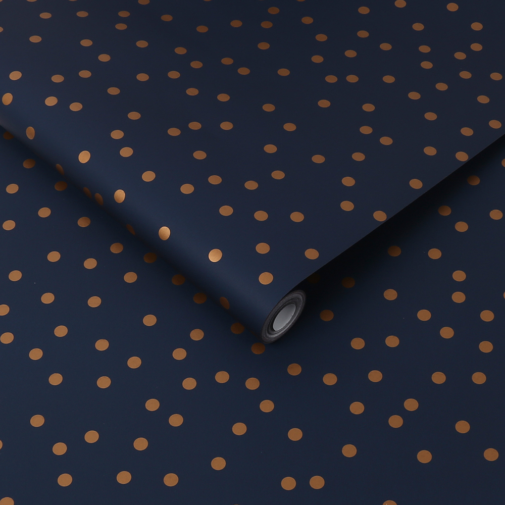 Superfresco Easy Confetti Navy and Copper Wallpaper Image 2