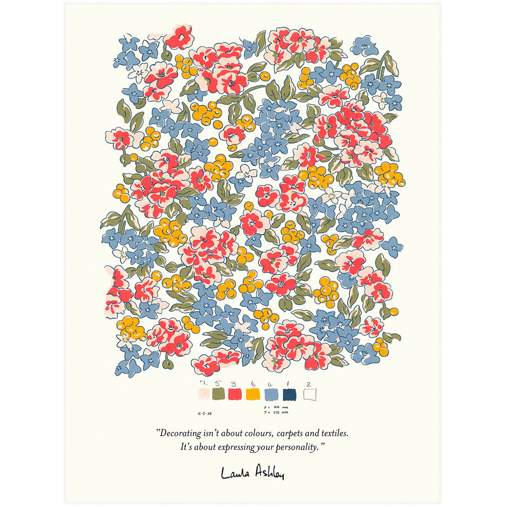 Laura Ashley Northrop Bloom White Frame Wall Art 40 x 50cm Image 4